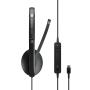 EPOS | SENNHEISER ADAPT 130T USB-C II Auricolare Cablato A Padiglione Ufficio USB tipo-C Nero