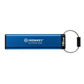 Kingston Technology IronKey Keypad 200 unidad flash USB 16 GB USB tipo A 3.2 Gen 1 (3.1 Gen 1) Azul