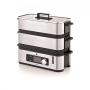 WMF KITCHENminis 0415090011 cuiseur vapeur 2 Nombre de paniers Comptoir 900 W Noir, Acier inoxydable