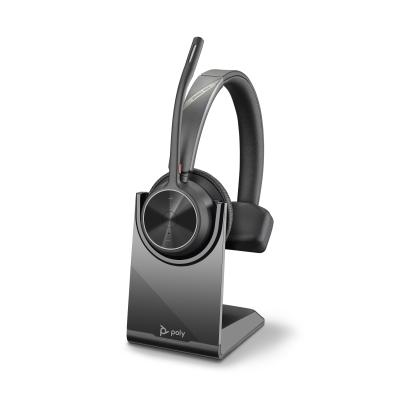 POLY Voyager 4310 UC Auricolare Wireless A Padiglione Ufficio USB tipo A Bluetooth Base di ricarica Nero