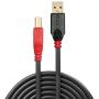 Lindy 42761 cable USB USB 2.0 10 m USB A USB B Negro, Rojo