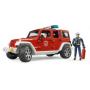 BRUDER Jeep Wrangler Unlimited Rubicon Pompier avec Pompier