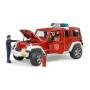 BRUDER Jeep Wrangler Unlimited Rubicon Pompier avec Pompier