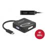 DeLOCK 63129 adattatore grafico USB 3840 x 2160 Pixel Nero