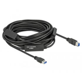 DeLOCK 85381 USB Kabel USB 3.2 Gen 1 (3.1 Gen 1) 15 m USB A USB B Schwarz