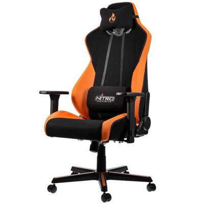 Nitro S300 Silla para videojuegos de PC Asiento de malla Negro, Naranja