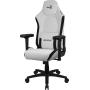 Aerocool CROWNMOONSW White, Ergonomic Gaming Chair, Adjustable Cushions, Premium Leatherette