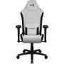 Aerocool CROWNMOONSW Blanco, Silla Gaming Ergonómica, Cojines Ajustables, Cuero Sintético Premium