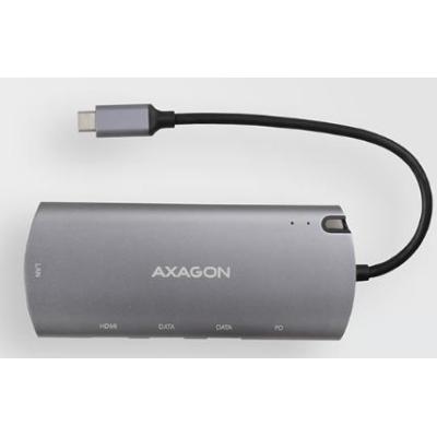 Axagon HMC-6M2 laptop dock port replicator USB 3.2 Gen 1 (3.1 Gen 1) Type-C Aluminium