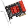 Axagon PCES-SA6 interface cards adapter Internal SATA