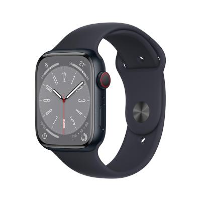 Apple Watch Series 8 OLED 45 mm Numérique 396 x 484 pixels Écran tactile 4G Noir Wifi GPS (satellite)