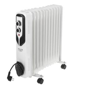 Adler AD 7817 appareil de chauffage Intérieure Blanc 2500 W Chauffage électrique à bain d’huile