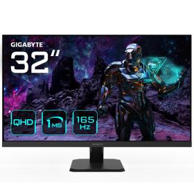 GIGABYTE GS32Q 31.5" Moniteur de jeu QHD - 2560 x 1440 (QHD), 165Hz, 1ms, 300 cd m², FreeSync Premium, prêt pour HDR, HDMI 2.0,