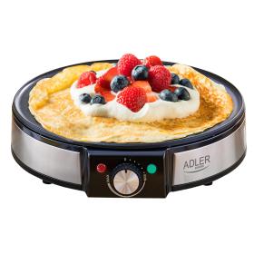 Adler AD 3058 appareil à crêpes 1 crèpe(s) 1600 W Noir, Acier inoxydable