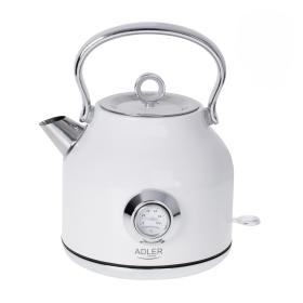 Adler AD 1346 bouilloire 1,7 L 2200 W Métallique, Blanc