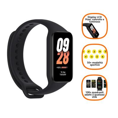 Xiaomi Smart Band 8 Active TFT Clip-on Wristband activity tracker 3.73 cm (1.47") Black