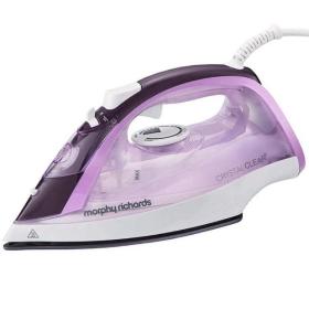 Morphy Richards 300301 ferro da stiro Ferro a vapore Piastra in Ceramica 2400 W Viola, Bianco