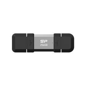 Silicon Power SP256GBUC3C51V1S unidad flash USB 256 GB USB Type-A   USB Type-C 3.2 Gen 1 (3.1 Gen 1) Negro, Plata