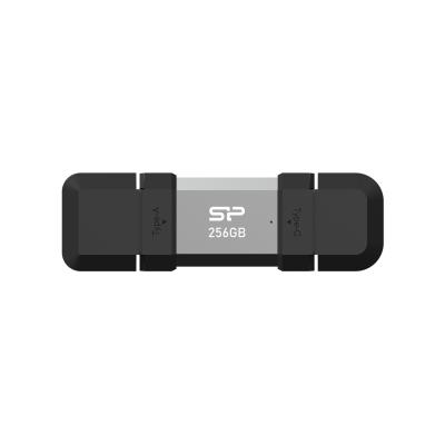 Silicon Power SP256GBUC3C51V1S lecteur USB flash 256 Go USB Type-A   USB Type-C 3.2 Gen 1 (3.1 Gen 1) Noir, Argent