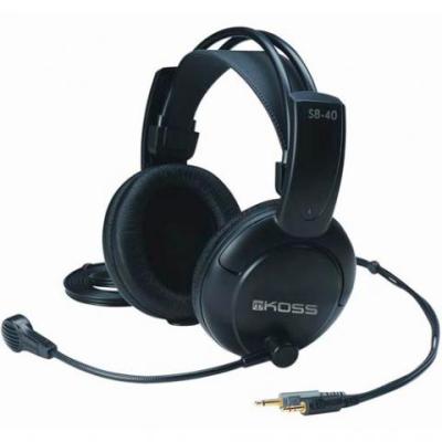 Koss SB40 auricular y casco Auriculares Alámbrico Diadema Llamadas Música Negro