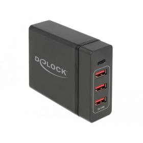 DeLOCK USB-Wandladegerät 63974 Universal Black AC Indoor