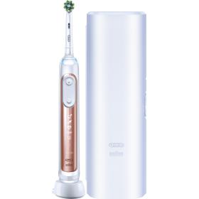 Oral-B Genius X 80354129 brosse à dents électrique Adulte Brosse à dents oscillante Rose doré, Blanc