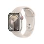 Apple Watch Series 9 GPS + Cellular 41mm Starlight Aluminium Case with Starlight Sport Band - S M