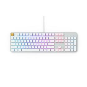 Glorious PC Gaming Race GMMK teclado Juego USB QWERTY Internacional de EE.UU. Plata, Blanco