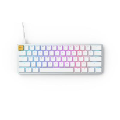 Glorious PC Gaming Race GMMK teclado Juego USB QWERTY Internacional de EE.UU. Plata, Blanco