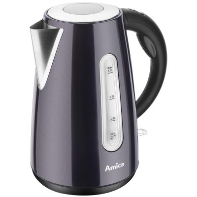 Amica KF4031 electric kettle 1.7 L 2200 W Black, Stainless steel