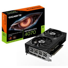 GIGABYTE Carte Graphique GeForce RTX 4070 WINDFORCE 2X OC V2 12G - 12GB GDDR6, 192bit, PCI-E 4.0, 2490MHz Core Clock, 3 x