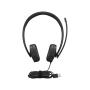 Lenovo 4XD1P83425 auricular y casco Auriculares Alámbrico Diadema Llamadas Música USB tipo A Negro