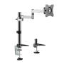 LogiLink BP0076 supporto da tavolo per Tv a schermo piatto 68,6 cm (27") Scrivania Nero, Acciaio inox