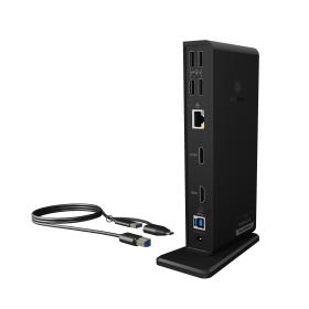 ICY BOX IB-DK2251AC Alámbrico USB 3.2 Gen 2 (3.1 Gen 2) Type-A Negro