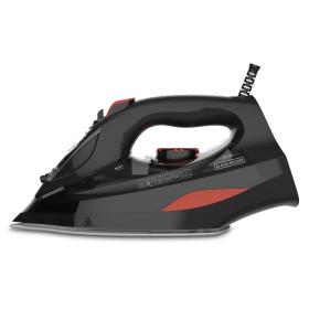 Black & Decker BXIR3000E ferro da stiro Ferro a vapore Piastra in Ceramica 3000 W Nero, Arancione