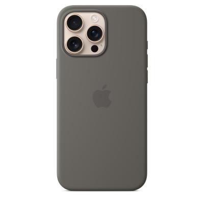 Apple iPhone 16 Pro Max Silikon Case mit MagSafe – Steingrau