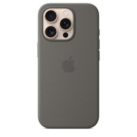 Apple Coque en silicone avec MagSafe pour iPhone 16 Pro - Gris minéral