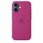 Apple Coque en silicone avec MagSafe pour iPhone 16 - Fuchsia