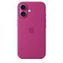 Apple Coque en silicone avec MagSafe pour iPhone 16 - Fuchsia