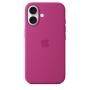 Apple Coque en silicone avec MagSafe pour iPhone 16 - Fuchsia