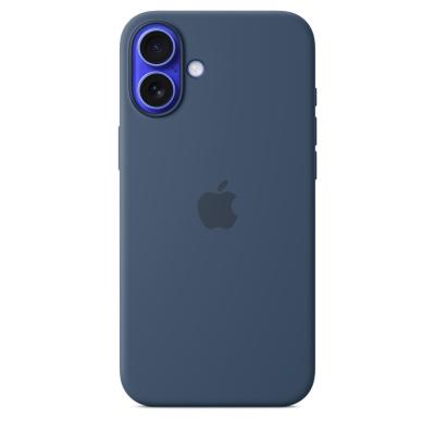 Apple Coque en silicone avec MagSafe pour iPhone 16 Plus - Denim