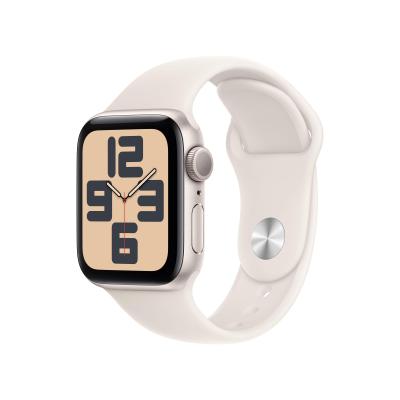 Apple Watch SE GPS 40mm Starlight Aluminium Case with Starlight Sport Band - M L