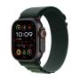 Apple Watch Ultra 2 GPS + Cellular 49mm Black Titanium Case with Dark Green Alpine Loop - Large