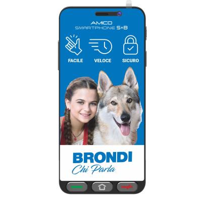 Brondi Amico Smartphone S+B Nero 14,5 cm (5.7") Doppia SIM Android 12 Go edition 4G USB tipo-C 2 GB 16 GB 2800 mAh