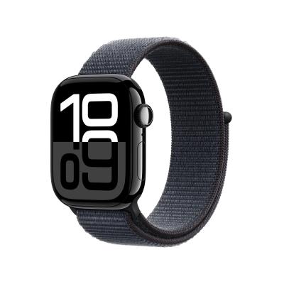 Apple Watch Series 10 GPS 42mm Jet Black Aluminium Case with Ink Sport Loop