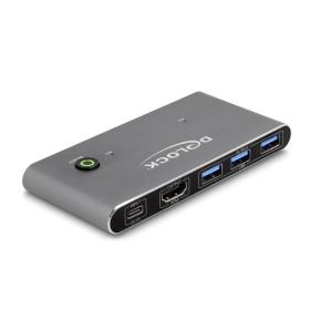 DeLOCK Conmutador HDMI KVM 8K 60 Hz con USB 5 Gbps