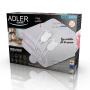 Adler AD 7426 manta eléctrica y almohadilla Calentador de cama eléctrico 60 W Gris Vellón, Poliéster