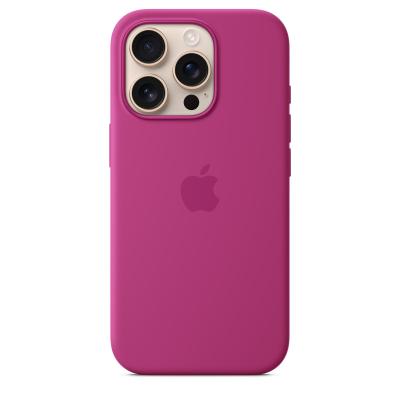 Apple iPhone 16 Pro Silikon Case mit MagSafe – Fuchsia