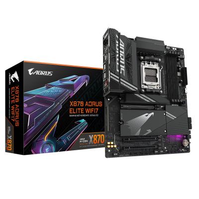 GIGABYTE Carte mère X870 A ELITE WIFI7 - Prend en charge les processeurs AMD Ryzen 9000, VRM 16+2+2 phases, jusqu'à 8000MHz