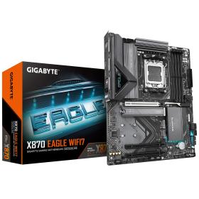 GIGABYTE X870 EAGLE WIFI7 Scheda Madre - Supporta CPU AMD Ryzen 9000, VRM a 14+2+2 fasi, fino a 8000MHz DDR5 (OC), 4xPCIe 5.0 +